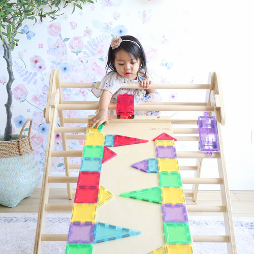 Foldi Pikler Climber Natural + Reversible Slide
